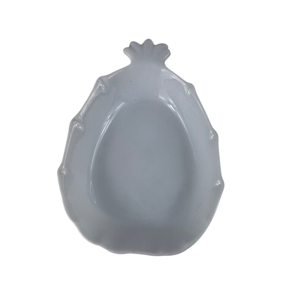 White Ceramic Pineapple Trinket Dish Decorative & Functional Home Decor